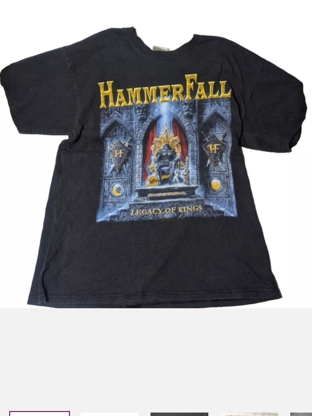 Mens HammerFall Black Graphic Tee - Legacy of Kings